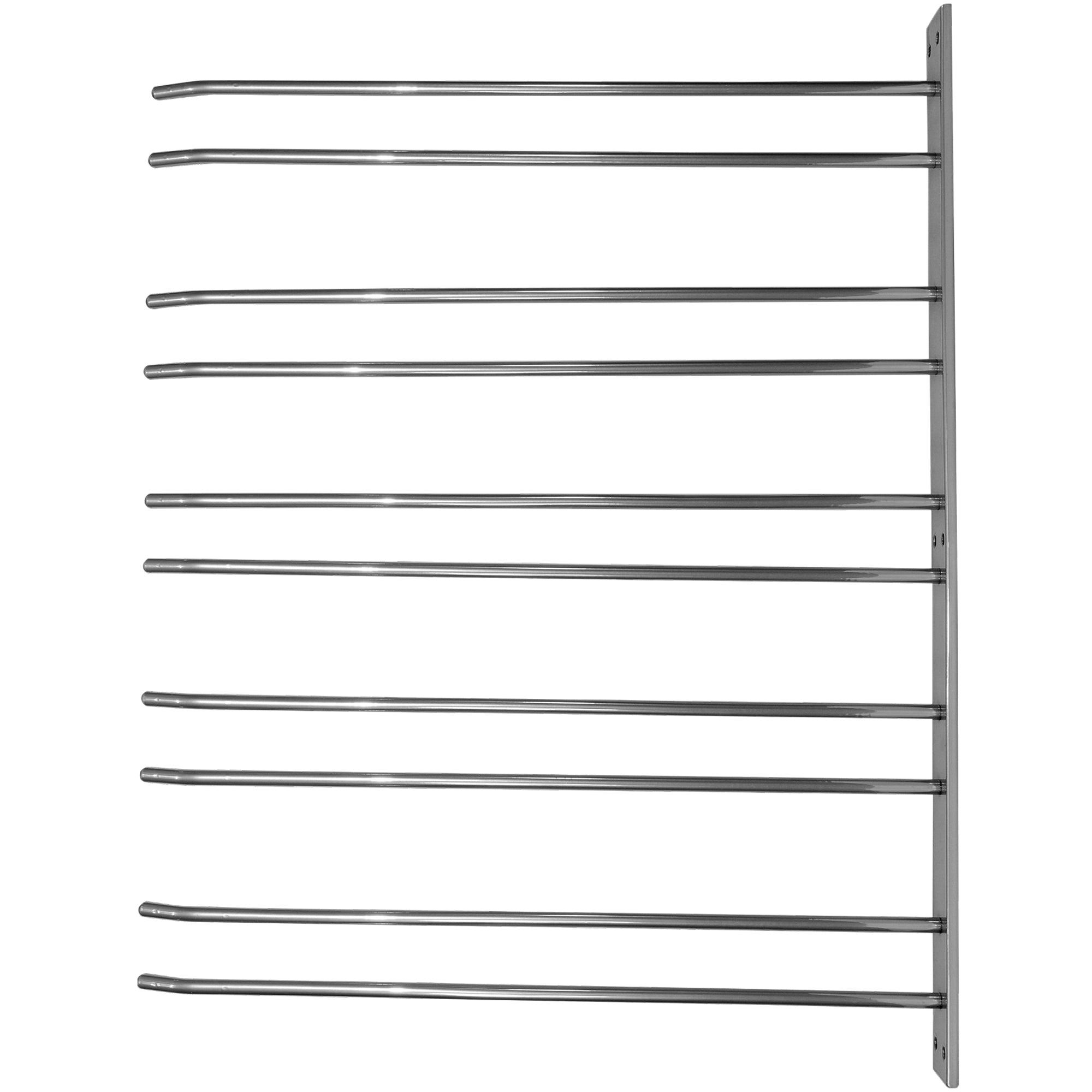 Vinglasholder til væg med plads til 20 glas i farven silver filmet oppefra