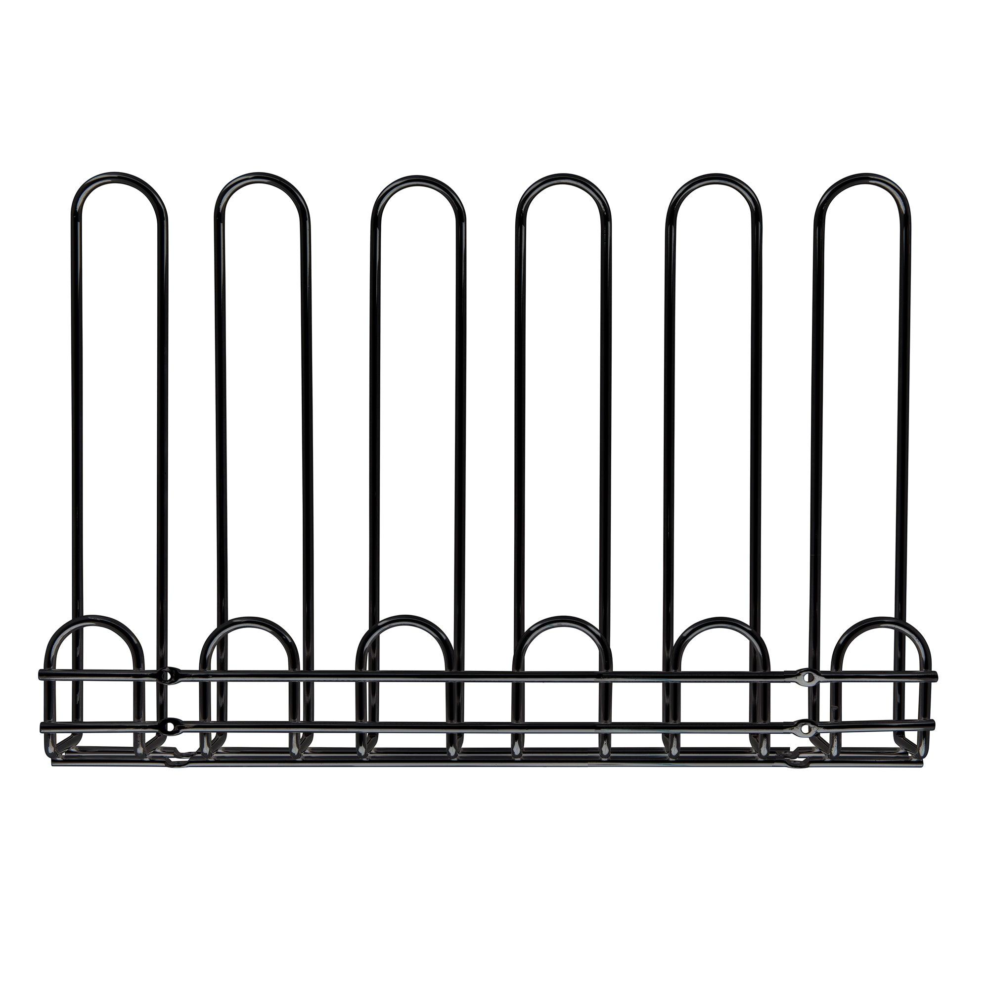 Hahn vinglasholder i sort med 5 rækker filmet fra bunden uden glas i