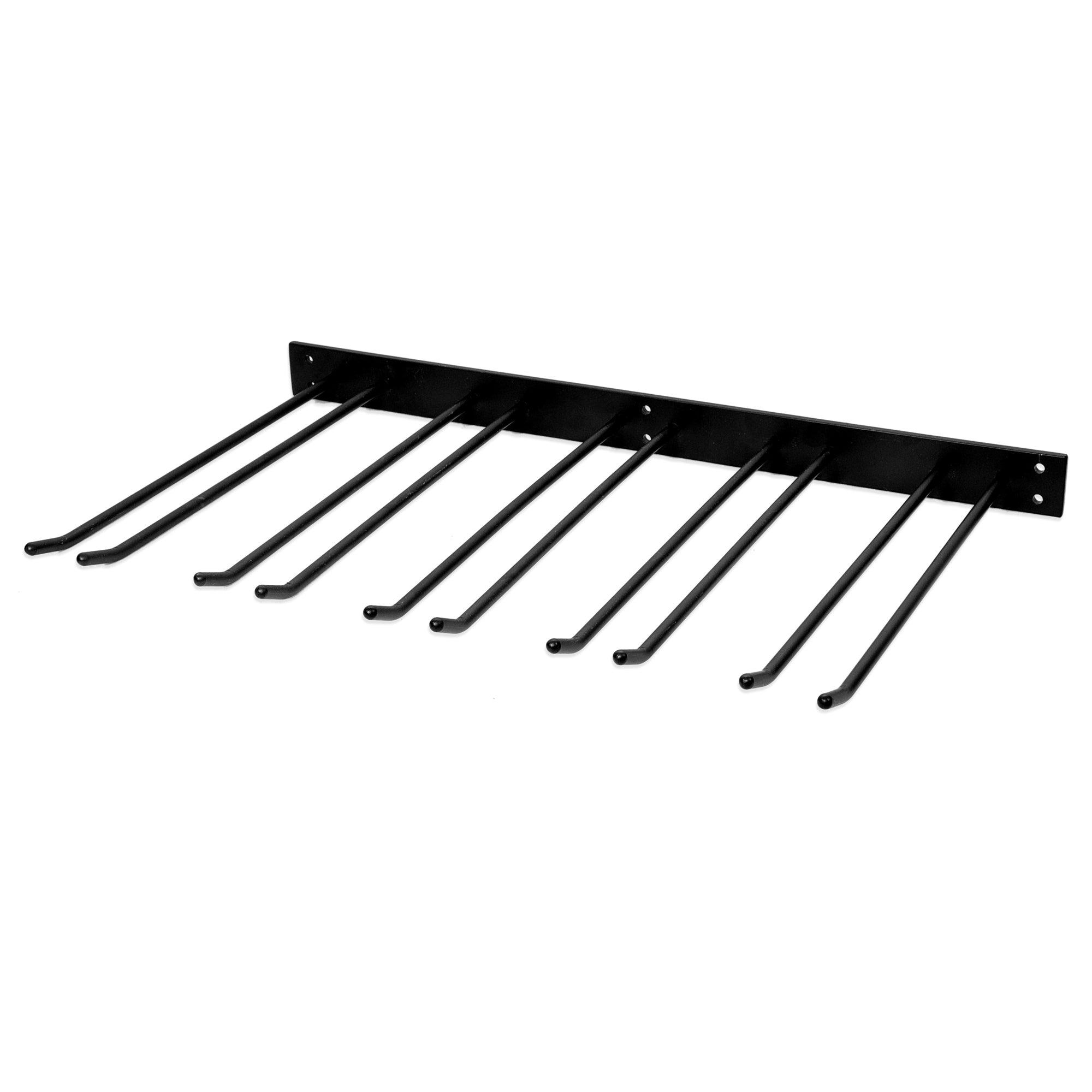 Vinglasholder til væg med plads til 15 glas i farven sort