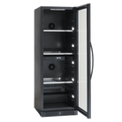 en åben rammeløs glasdør i sort og et intuitivt touch display og kontrolløst styresystem hvor du kan styre temperaturen på vinkøleskabet SV1382BB