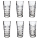 Seks La Rochere Verone drinksglas med et elegant og mønstret design. Perfekt til servering af cocktails og andre drikkevarer.